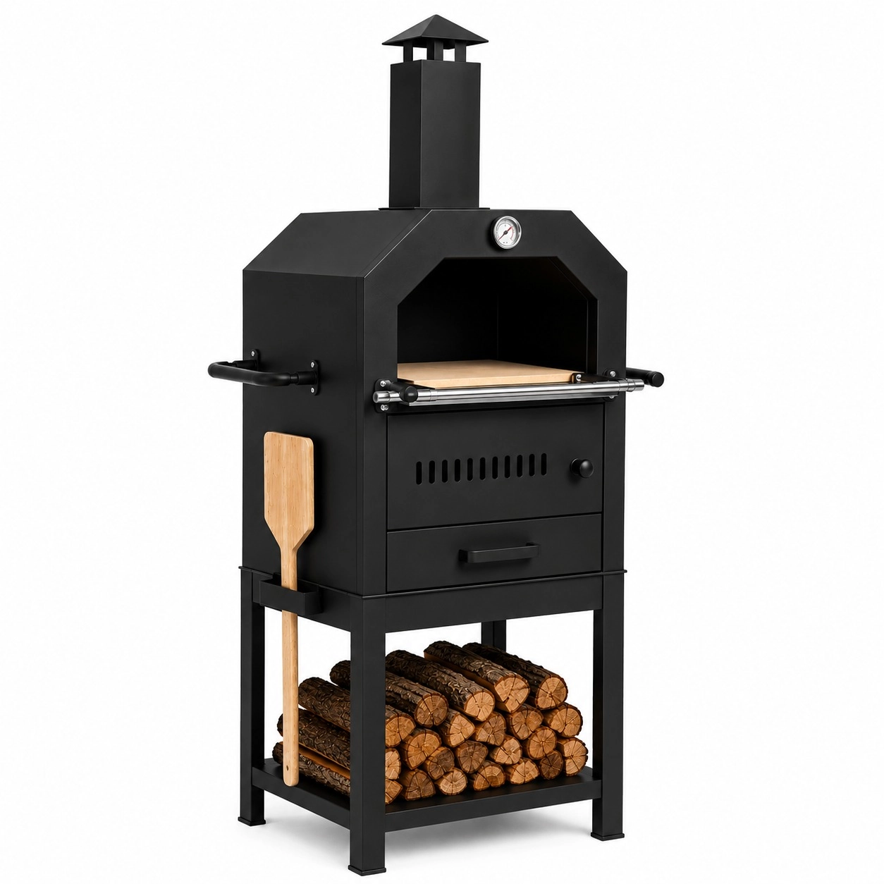 Retro Oven Odun Ateşinde Pizza Fırını