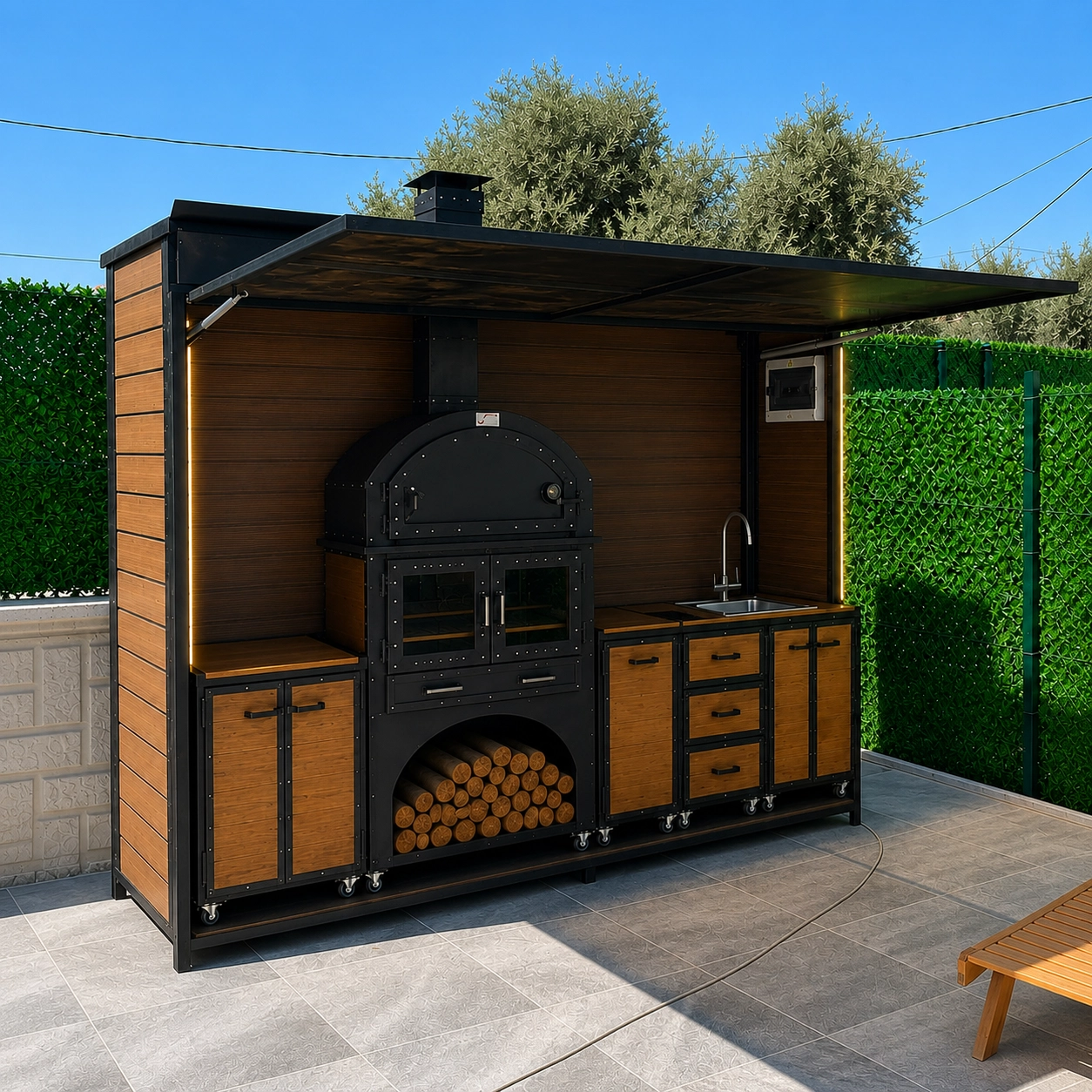 PETRA BBQ HORIZON KABİNLİ BAHÇE MUTFAĞI OUTDOOR KİTCHEN