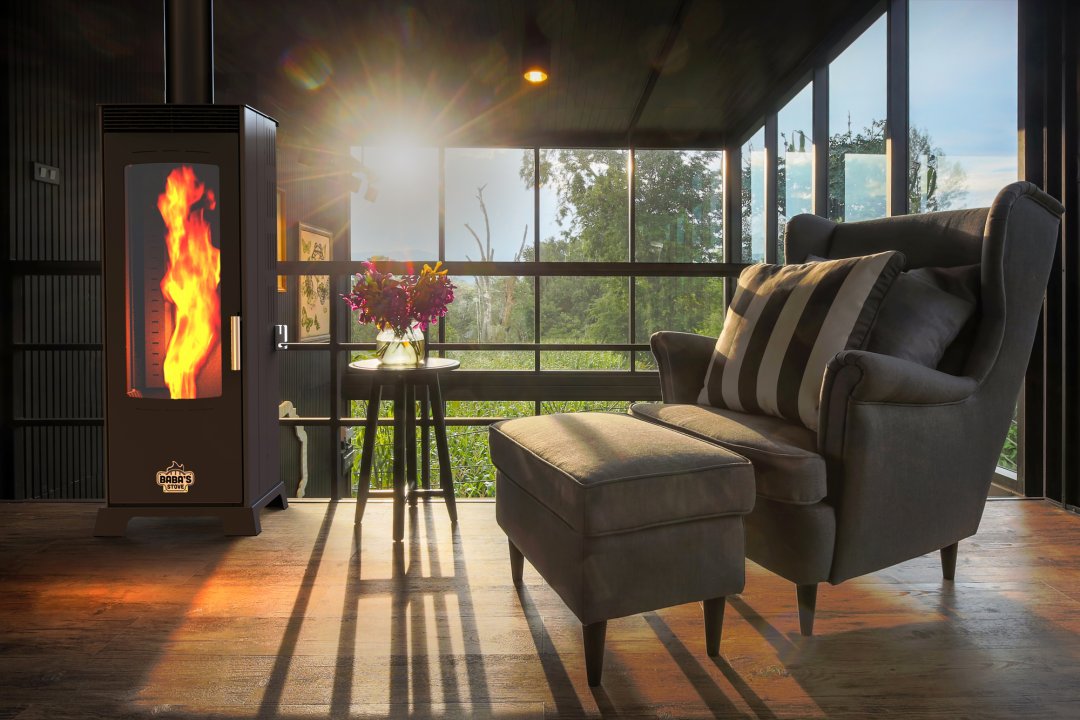 FLAME FAN 12 KW / MANUEL PELET VE ODUN SOBASI / BABA'S STOVE